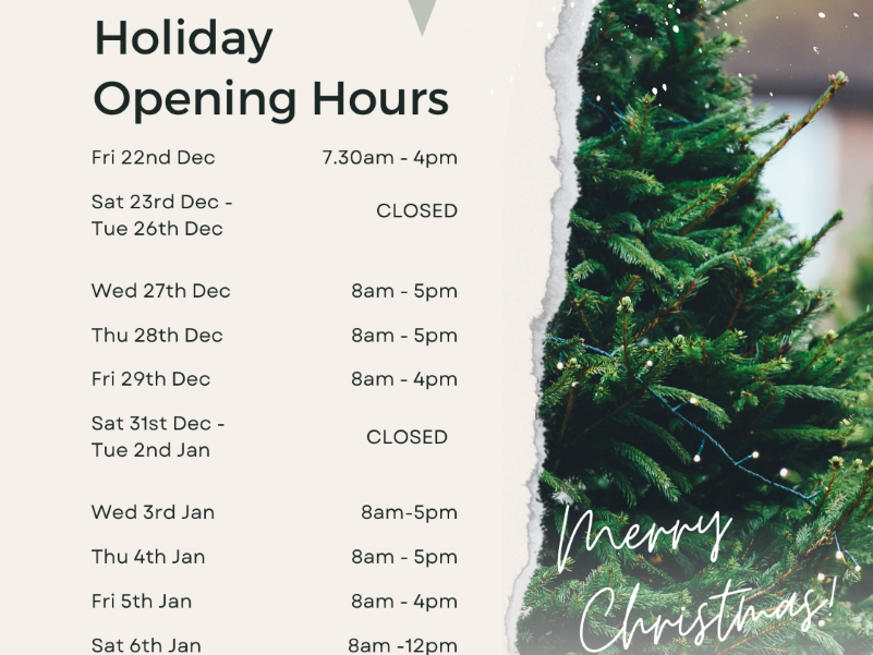 Clinic Holiday Hours
